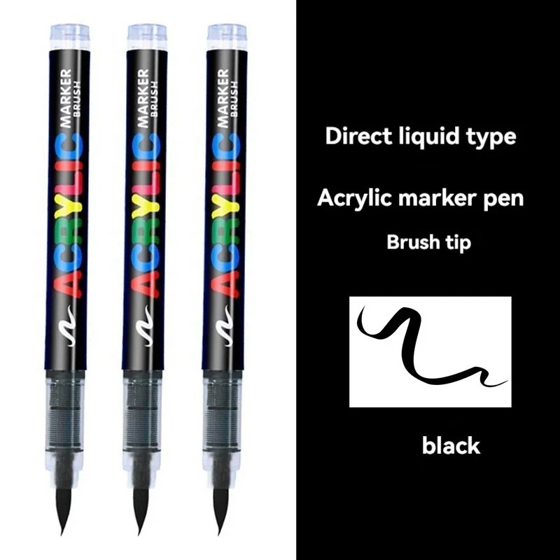 3 unidades de canetas pincel com ponta de acrílico branca Canetas com tinta branca para pintura em pedra, cerâmica, vidr em Oferta na Shopee