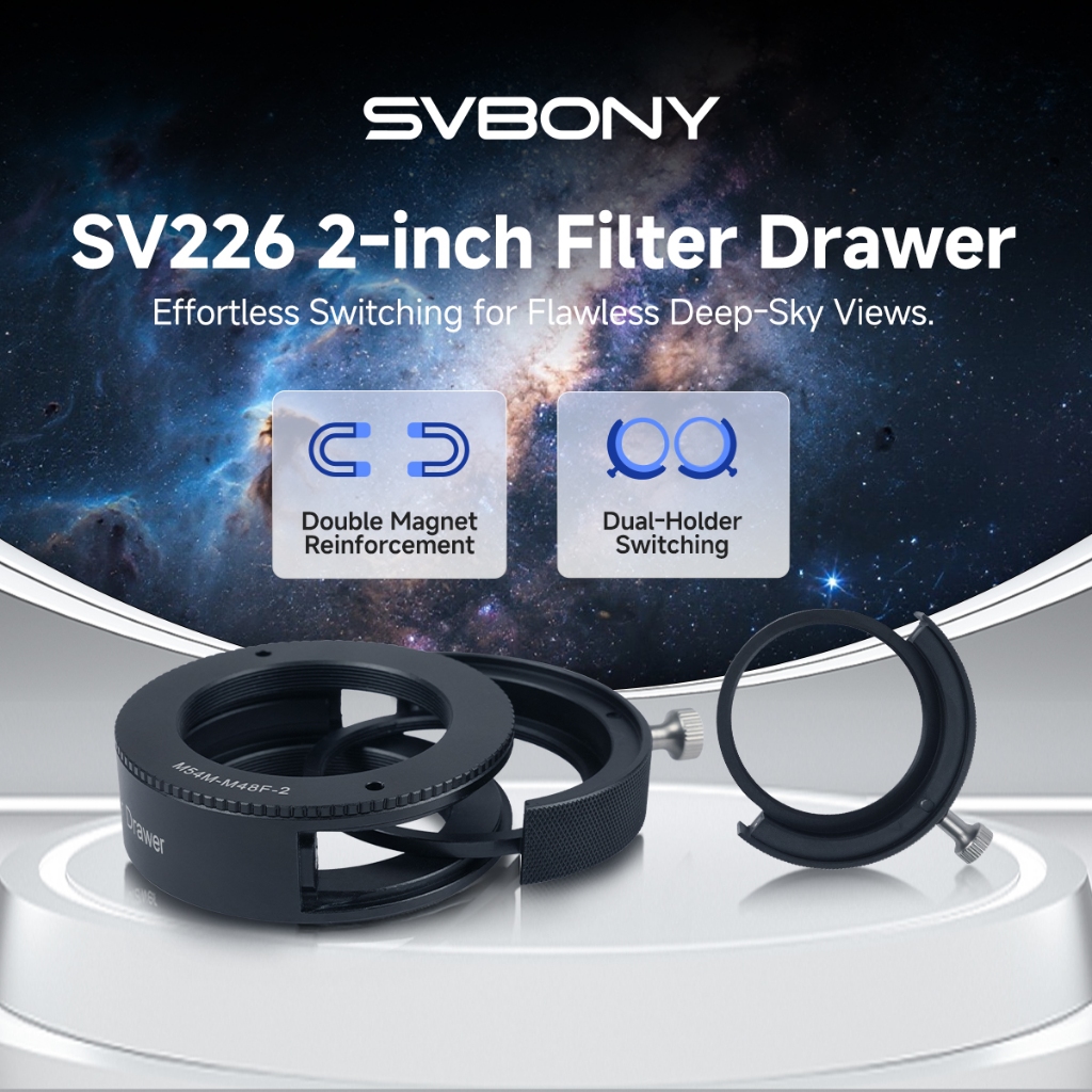 Svbony SV226 M54 Gaveta De Filtro De 2 Polegadas Ímãs Duplos 2 Suportes CNC Crafting Para Astrofotografia