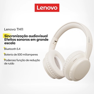 Lenovo TH11 Fones De Ouvido Bluetooth Sem Fio Com Redução De Ruído De Baixo Atraso 5.4 em Oferta na Shopee
