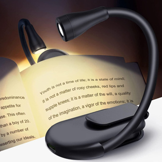 Luz De Leitura De Livro Recarregável Mini LED Clipe Para Cuidados Com Os Olhos Noite 360 ° Lâmpada Ajustável em Oferta na Shopee