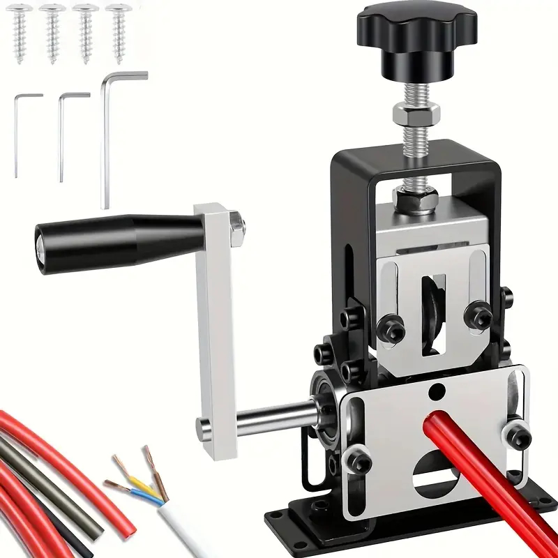 Alicate de decapagem manual para fios domésticos de 1-25 mm com furadeira de manivela