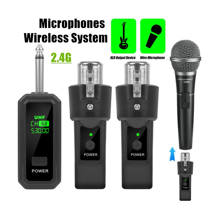 K008 Microfone Dinâmico Com Fio Para Receptor Transmissor De Sem Instrumento Guitarra Elétrica De Tubo De Vento