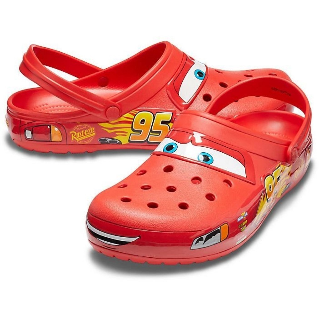 [Enviado em 24 horas]McQueen Sapatos De Buraco De Carro Sandálias Chinelos Antiderrapantes Praia Casuais