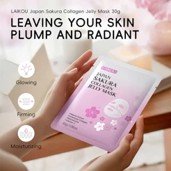LAIKOU Japão Sakura Máscara De Geléia De Colágeno 30g Hidratação Profunda Aperte A Pele Suave E