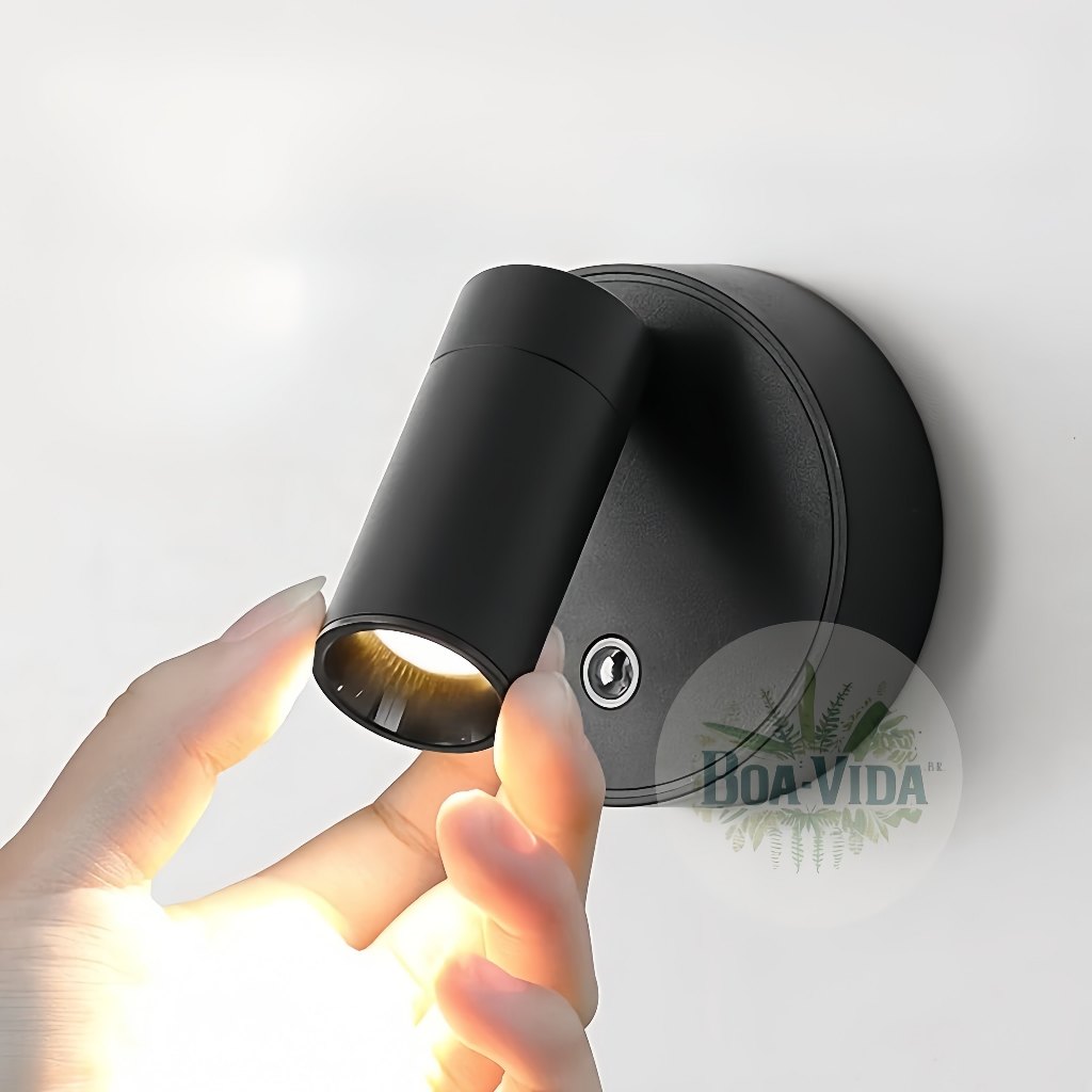 Luminária para quarto sem fio recarregável LED Leitura arandela de parede abajur de cabeceira