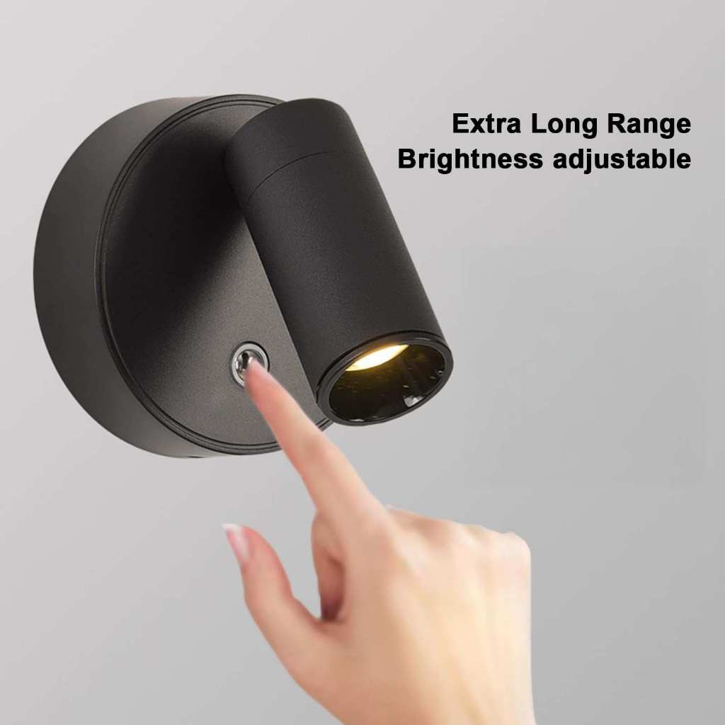 Luminária para quarto sem fio recarregável LED Leitura arandela de parede abajur de cabeceira