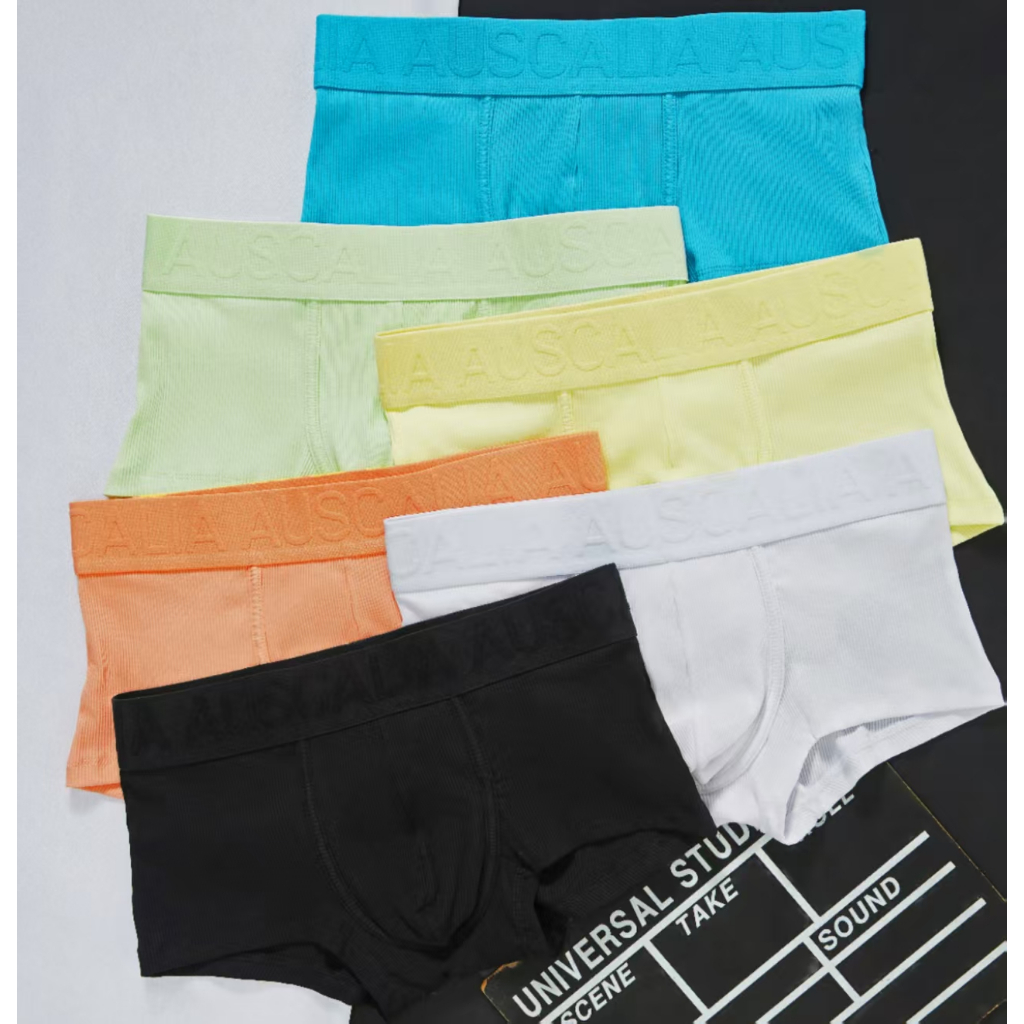 Cueca boxer Masculina Algodão Respirável Confortável Macio Sem Costura