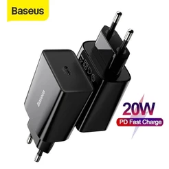 Carregador Rápido Baseus 20W Tipo C Para iPhone 14 13 12 11
