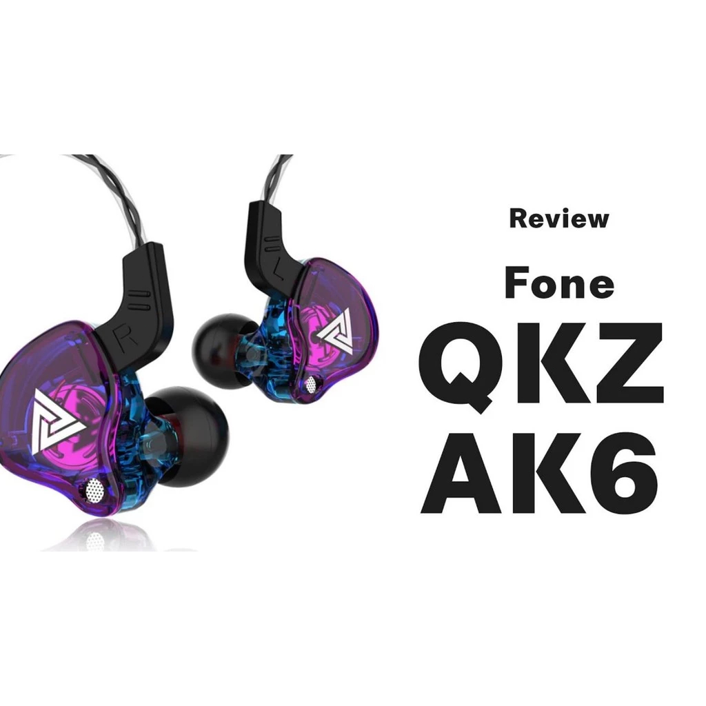 QKZ AK6 fone de ouvido com fio e microfone cobre driver fone de ouvido esportivo hifi baixo estéreo no ouvido