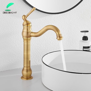Torneira Pian Banheiro Retro Material De Luxo Misturador De Cobre Único Comando Alto em Oferta na Shopee