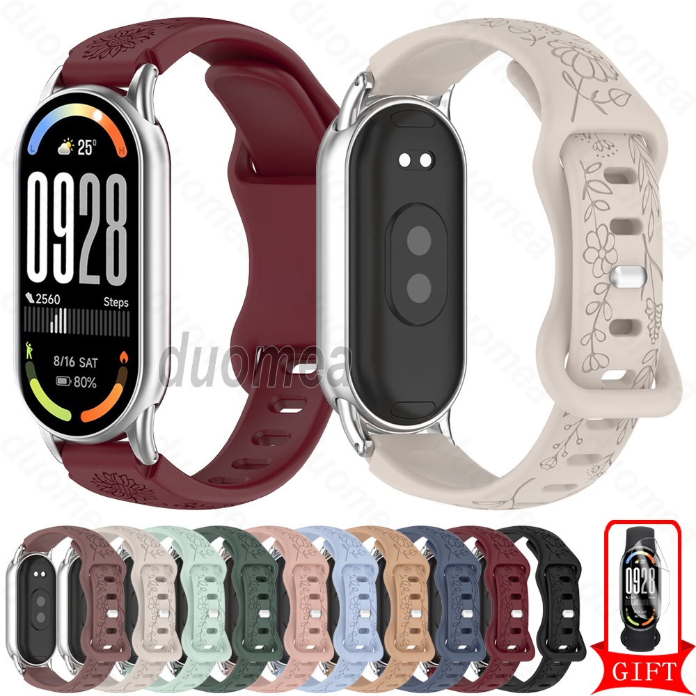 Acessórios De Pulso De Silicone Para Xiaomi Smart Band 10 9 8/Mi Ceramic Edition