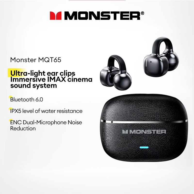 Monster mqt65 Intra-Auricular Sem Fio Novo Fone De Ouvido Bluetooth 6.0 Bateria De Longa Duração Com Redução De Ruído em Oferta na Shopee