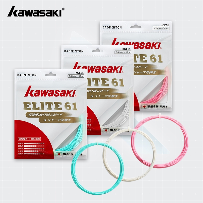 Linhas De Cordas Para Raquete De Badminton Kawasaki ELITE-61 E-65 Max 24LBS A 30LBS Flexíveis De Alta Qualidade