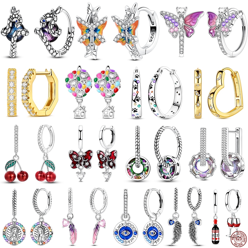Brincos De Argola Para Mulheres 2025 Novo 925 Prata Esterlina Doce Cereja Brinco Casamento Noivado Namorada Esposa Prese