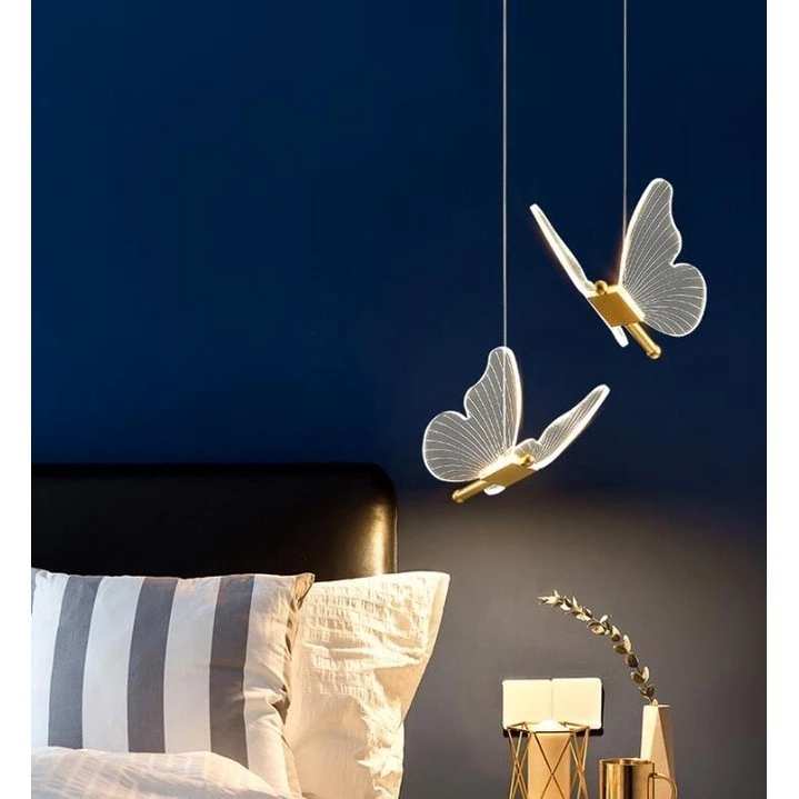 Mini lustre borboleta estilo nórdico decoração de quarto infantil 3000k/4000k/6000k