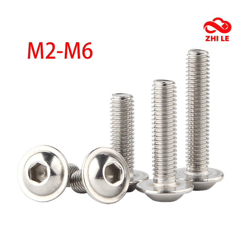 M2 M2.5 M3 M5 M6 Hexágono Tomada Cabeça De Botão Com Arruela Parafusos De Colar 304 Conjunto De Sextavados De Aço Inoxid em Oferta na Shopee