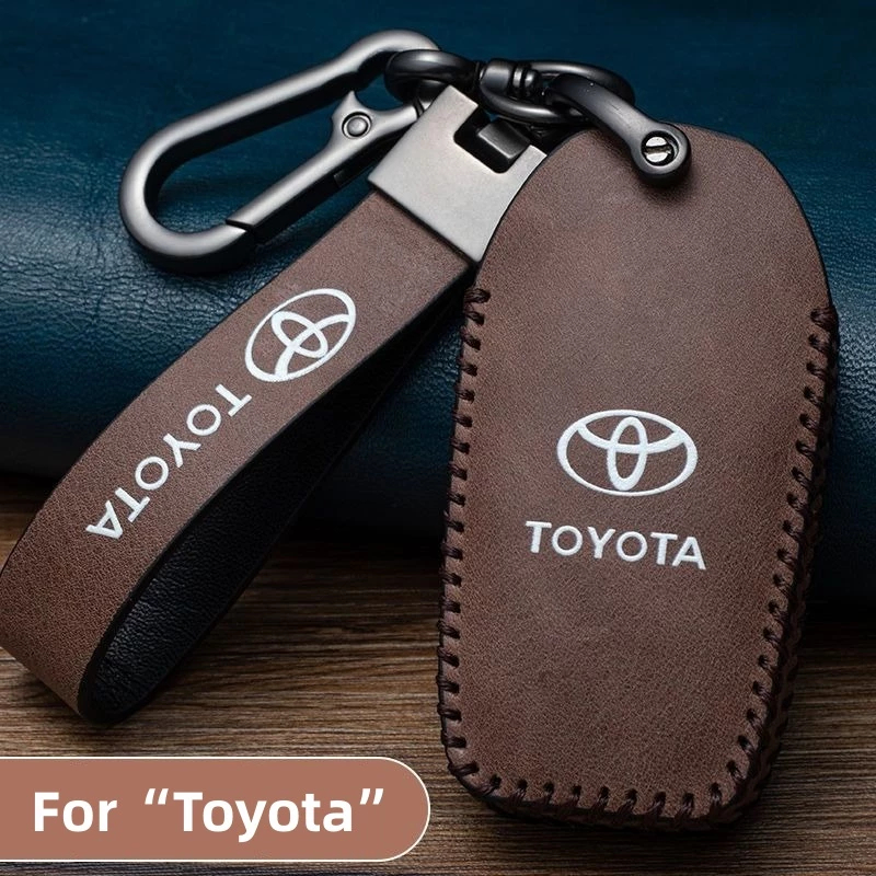 Toyota Chaveiro Yaris Camry Corolla Vios Wigo Fortuner Raize Veloz RAV4 Rush Innova Hilux Acessórios Para Carros EmCouro