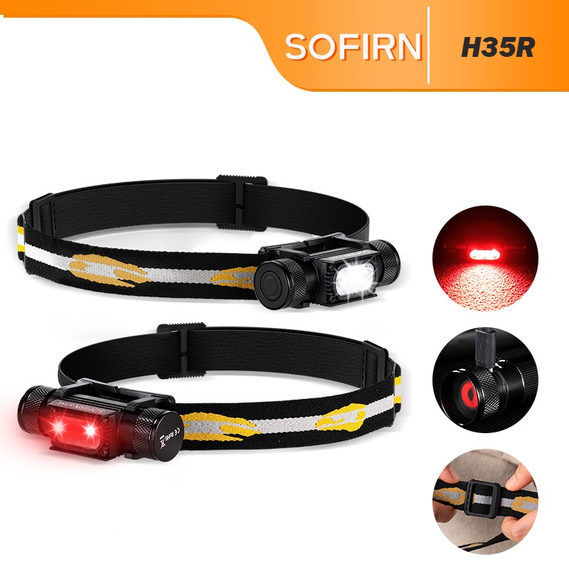 Farol LED Sofirn H35R – Recarregável , Luz Vermelha Profunda De 660 nm , 5 Níveis De Brilho , Carregamento Tipo C , Leve em Oferta na Shopee