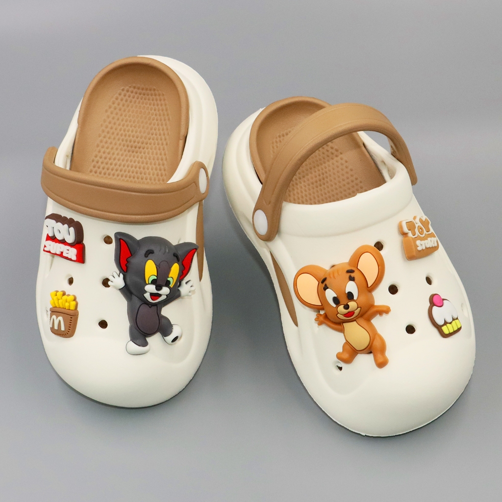 Babuche Infantil Sandálias Infantis Meninos Moda Desenho Animado Antiderrapante Sapatos Praia Casuais