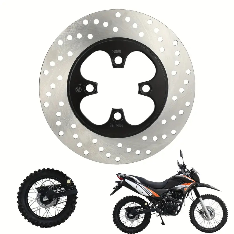 Rotor de disco de freio traseiro de aço inoxidável para motocicleta de 1 peça
