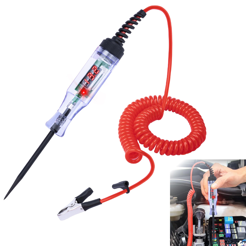 Testador De Circuito LED Digital De Luz De Teste Automotivo , Ferramenta Elétrico Automático DC 9V-72V Com Voltímetro em Oferta na Shopee