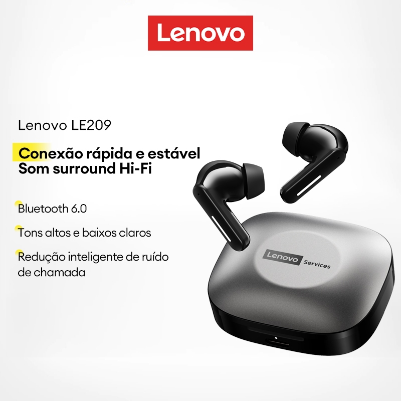 Lenovo LE209 Fones De Ouvido Bluetooth Baixa Latência In-Ear À Prova Dwaterproof Água Alta Fidelidade Qualidade Som V6.0 em Oferta na Shopee