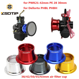 38/42/50/55/63mm CNC Aluminium Alloy Carburetor Air Filter Cup for PWK 21-42mm Carburetor for Dellorto PHBL PHBH em Oferta na Shopee
