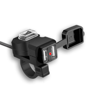 Tomada USB impermeável para motocicleta 12V, carregador de celular, isqueiro