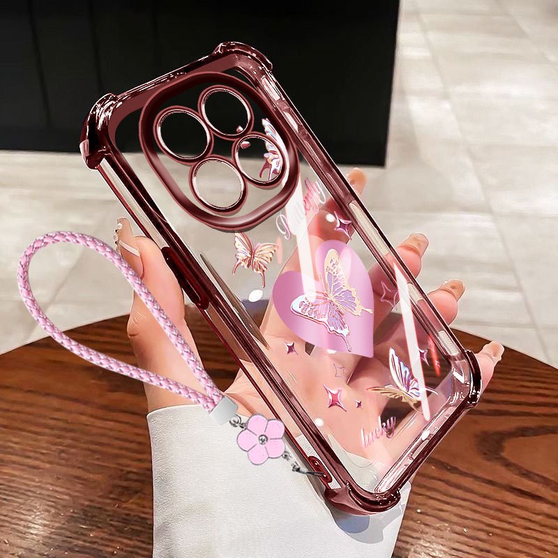 VRQR Para Xiaomi Redmi Note 14 Pro 5G 4G Plus Poco X7 F7 5G F7 Ultra Turbo 4 K80 Capa Luxuosa Com Padrão De Borboleta Tr em Oferta na Shopee