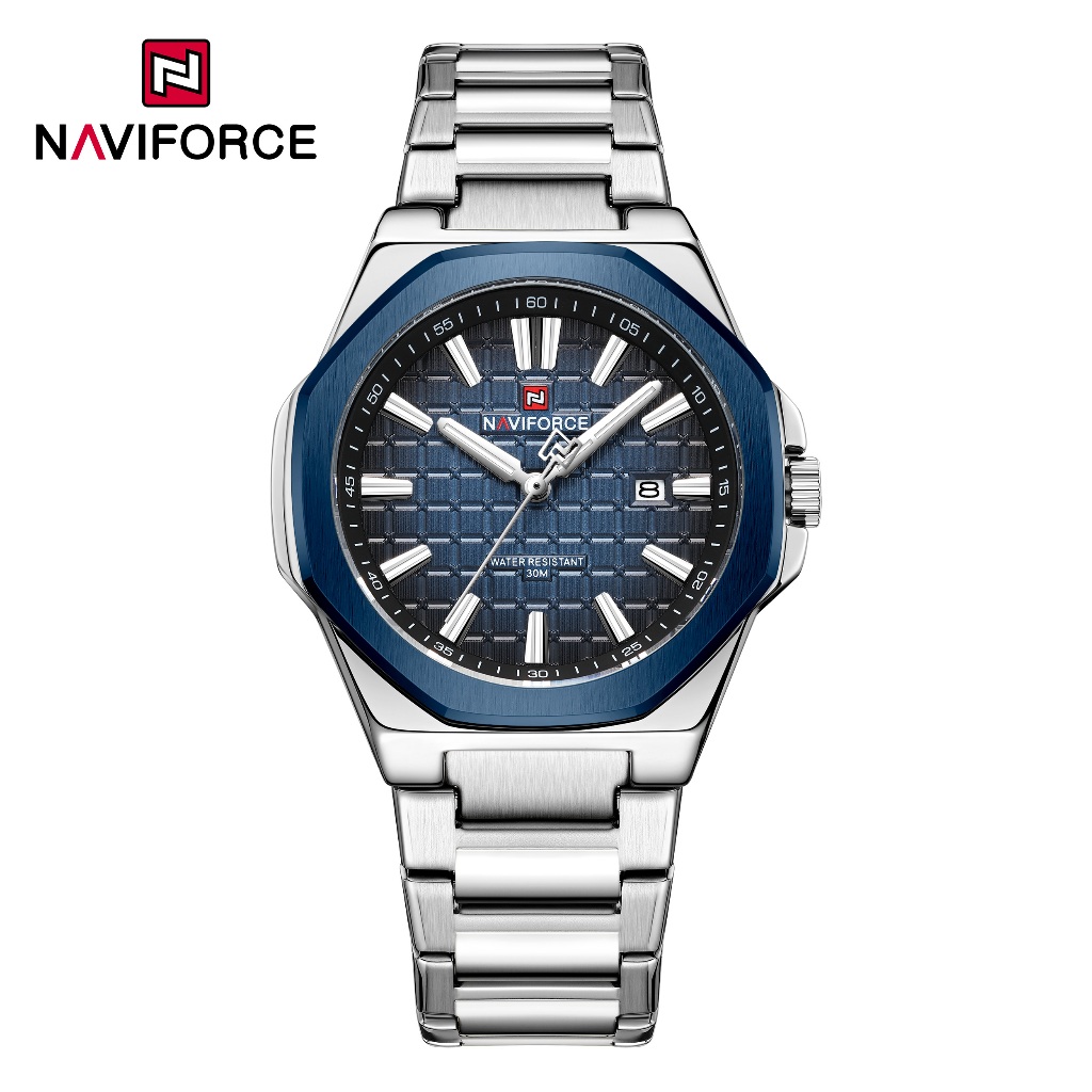 NAVIFORCE 9258 Relógio Poligonal Masculino Com Função De Calendário em Oferta na Shopee