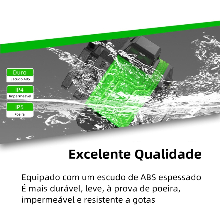 Laser De 8/12/16 Linhas Nível 360 ° Linha Verde Autonivelante Horizontal E Vertical