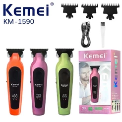 Kemei Profissional Sem Fio Cabeça Careca Aparador De Cabelo Elétrico Máquina De Cortar Recarregável Corte Para Homens Ba