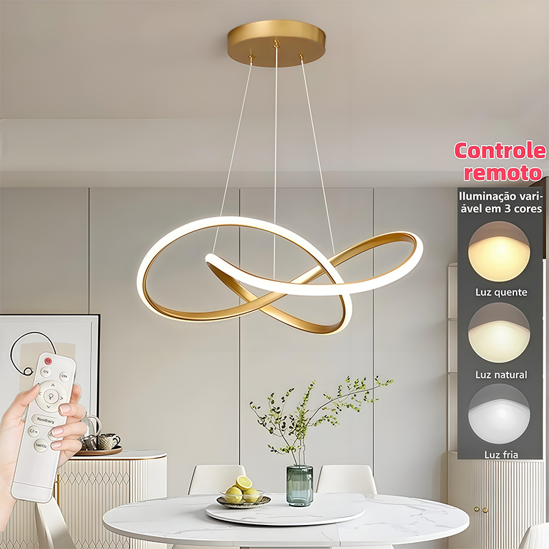 🔥 _LUSTRE DE TETO NÓRDICO - SOFISTICAÇÃO E ESTILO! 💡✨_  
_Lustre de Teto Nórdico de Luxo_  
✅ Disponível em 3 cores para combinar com sua decoração  
✅ Ideal para sala de jantar e estar, trazendo charme e elegância  
✅ Compatível com 110V-220V, versátil p