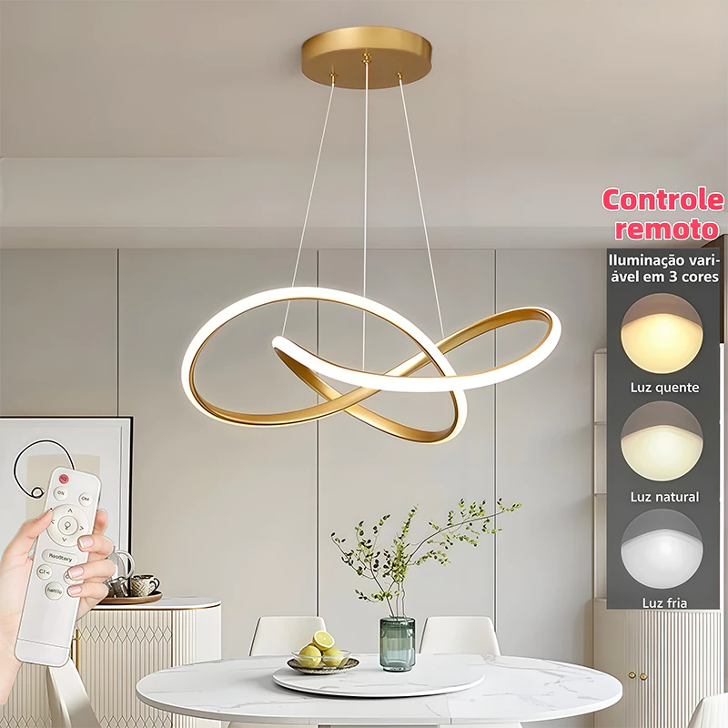 3 Cores (110V-220V) Lustre De Teto Nórdico De Luxo Lustre Para Sala De Jantar e Estar Lustre — imagem 1
