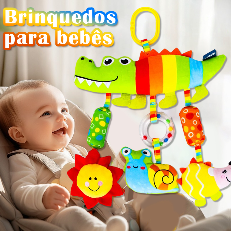 Bebê Recém-Nascido 0-1 Anos De Idade Arco-Íris Coruja Calmante Carro Pendurado Cama Carrinho De Vento Carrilhão Brinqued
