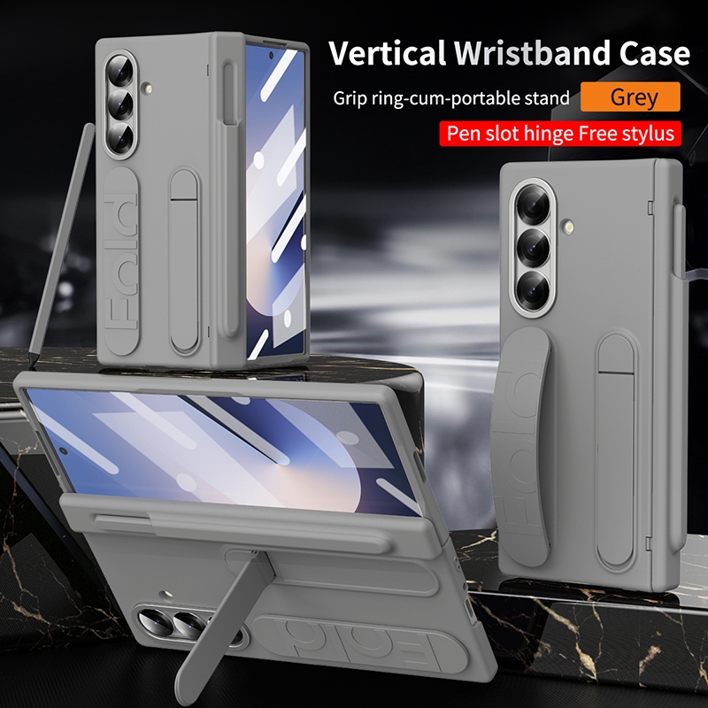 Capa ZFold7 Para Samsung Galaxy Z Fold 7 6 5 4 3 Special W25 Dobradiça De Suporte De Pulseira Totalmente Embrulhada À Pr