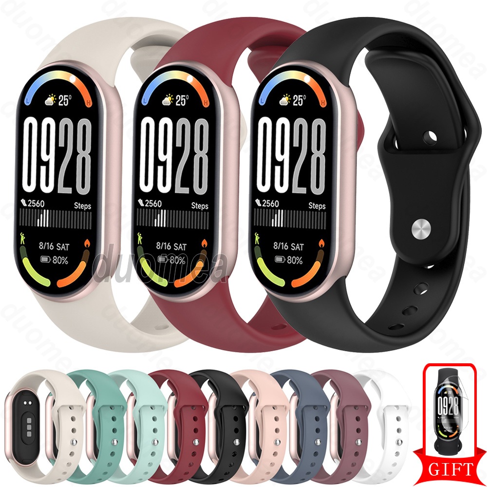 Pulseira De Silicone Esportiva Acessórios Para Xiaomi Smart Band 10 9 8 / Mi Band 10 Ceramic Edition