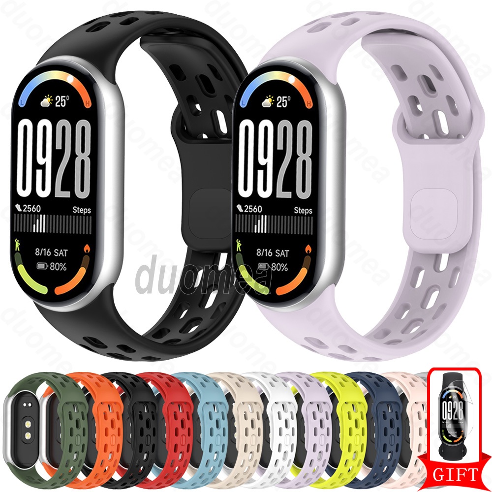Pulseira De Silicone Respirável Loop Acessórios Para Xiaomi Smart Band 10 9 8 / Mi Band 10 Ceramic Edition