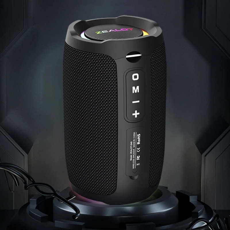 Alto-Falante Portátil S49 Luz Rgb 3600mAh Bateria À Prova D'água Nível 5 Reprodução Contínua de Até 10 Horas — R$ 287,09 em Shopee, 50% OFF