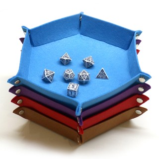 1PC Conjunto De Bandeja De Dados Bandejas Dobráveis Rolamento Hexágono Suporte De Feltro Para Jogos Como RPG E Outros Me