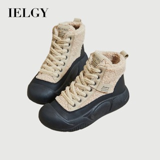 IELGY 2025 Inverno Velo Sapatos Brancos Nova Versão Coreana Estudante Do Sexo Feminino Sola Grossa Atléticos Aumentados em Oferta na Shopee
