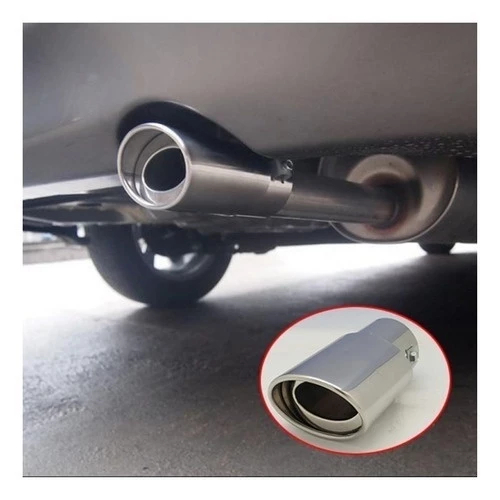 Ponteira Escapamento Aço Inox Saída 3 Polegadas Universal Prata Tuning Esportivo Carro Universal Parafuso Alumínio Veicu em Oferta na Shopee