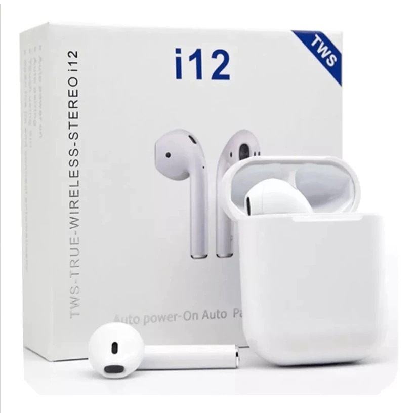 Fone de Ouvido Sem Fio i12 Tws Bluetooth Com Touch Bluetooth 5.0