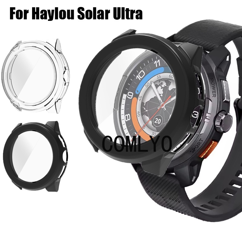 Para Haylou Solar Ultra Caso + Película Protetora De Tela De Vidro Temperado Pára-Choques Capa Completa Casos em Oferta na Shopee