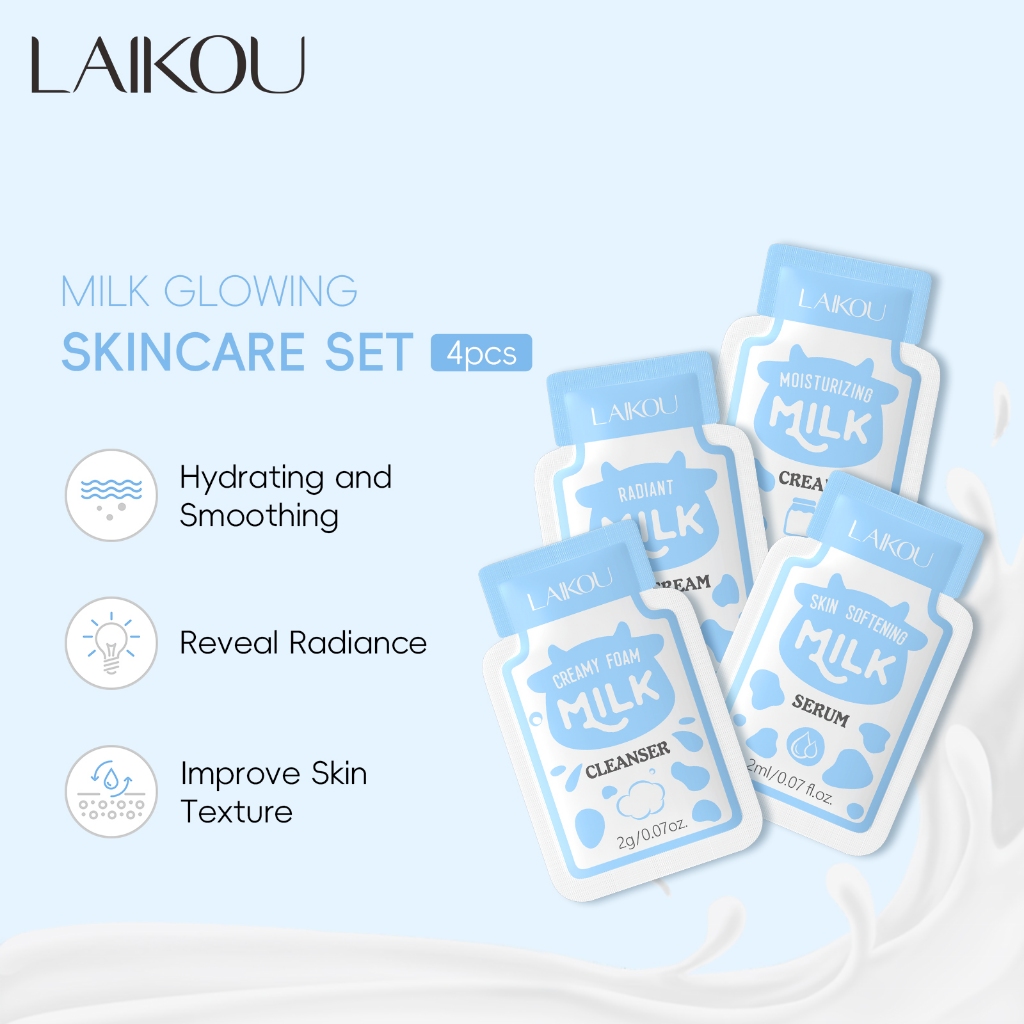 LAIKOU Milk Skincare Hidratante Refine Skin Radiance Suavizante Nutritivo