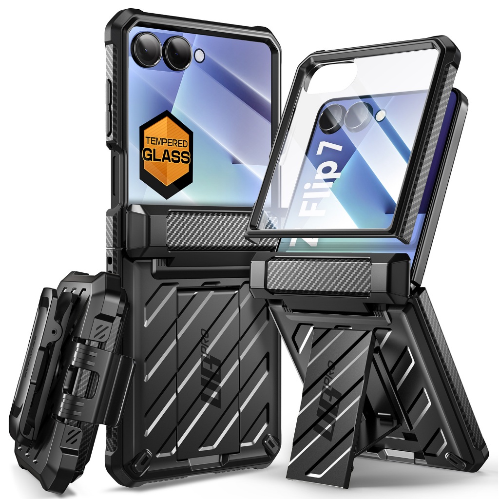 SUPCASE Unicorn Beetle Pro Para Samsung Galaxy Z Flip 7 Capa Com Suporte Embutid