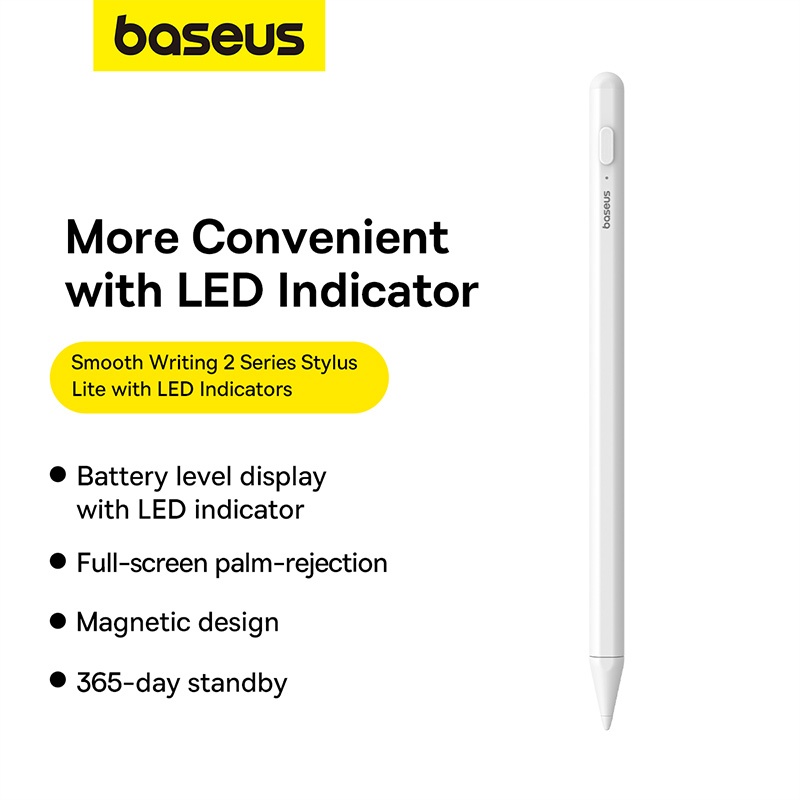 Caneta Stylus Baseus Smooth Writing Série 2 Com Indicadores LED Para Pad Air 3/4
