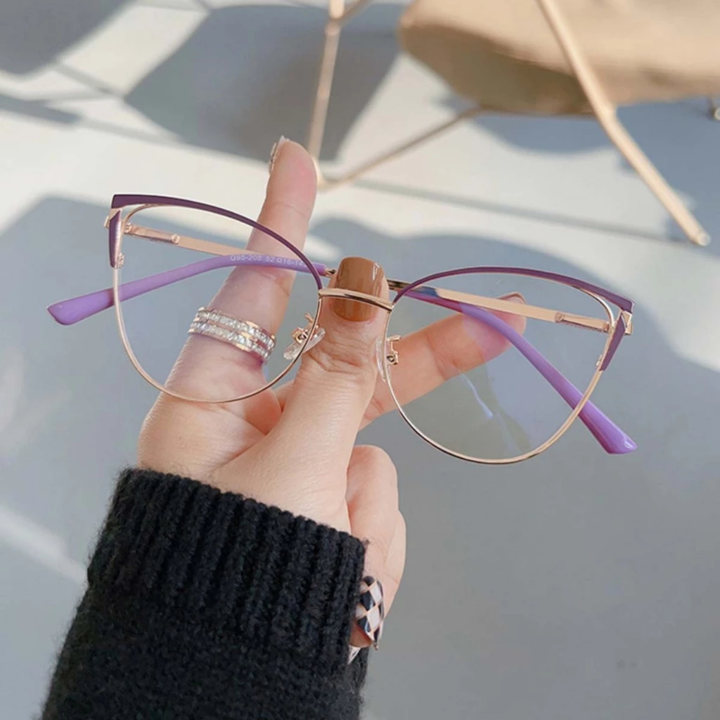 Óculos De Luz anti-Azul Com Armação De metal Ultraleve | Confortável Para Escritório E Uso Diário , Proteção Os Olhos Mo — imagem 2 de 2