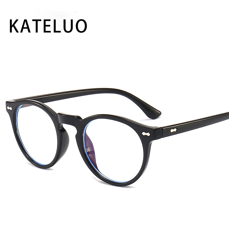 KATELUO Novo Unissex Rebite Armação Óptica Zero Potência Luz Azul Bloqueando Óculos Claros Na Moda Minimalista GP2947