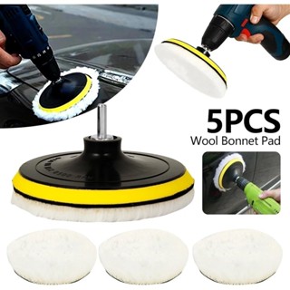 Kit Boina Lã Polimento Automotivo 5 Polegadas Com Suporte Velcro Para Politriz Furadeira e Parafusadeira em Oferta na Shopee